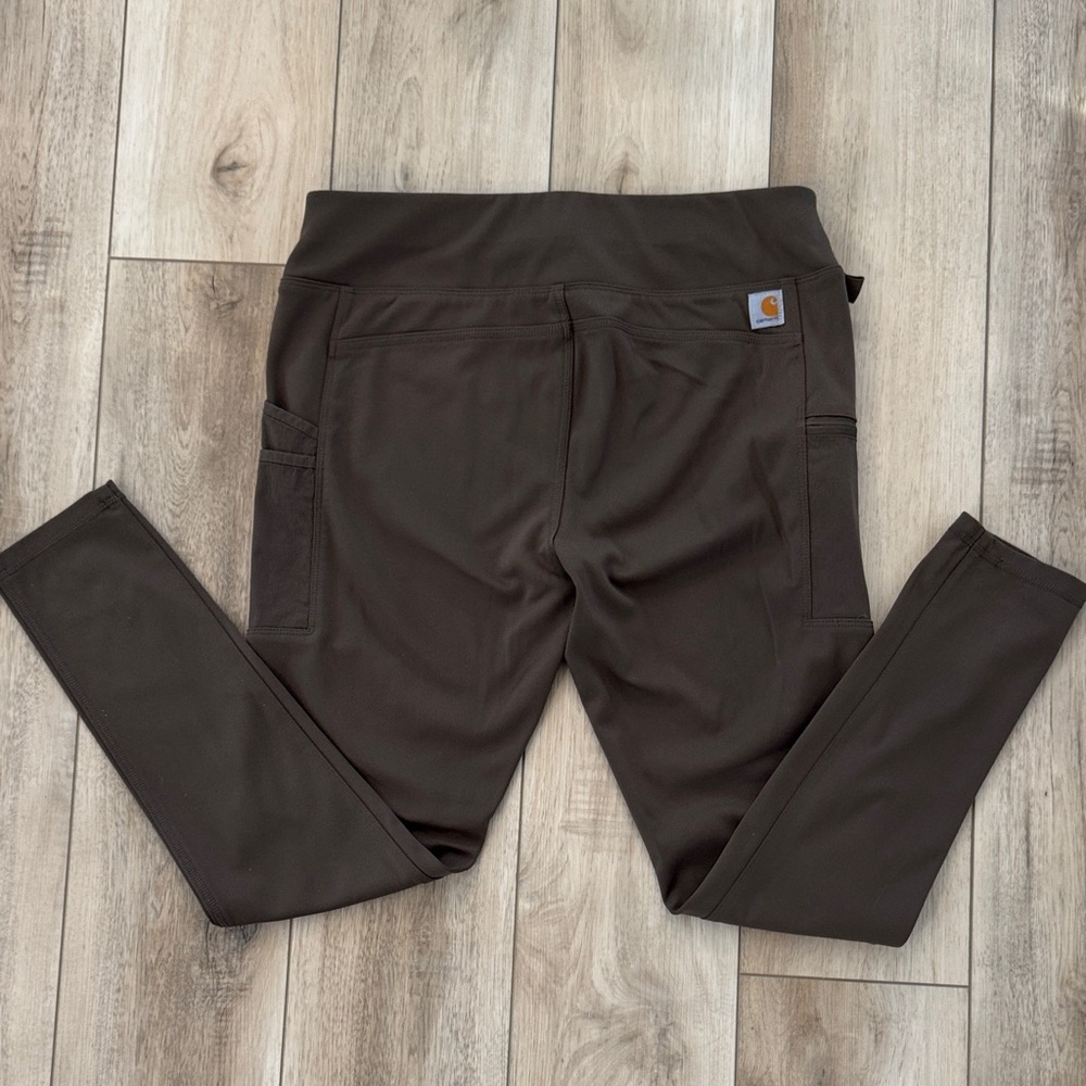 Carhartt Force Fitted Lightweight Utility Leggings Women’s L Tarmac Olive Green - Picture 3 of 12